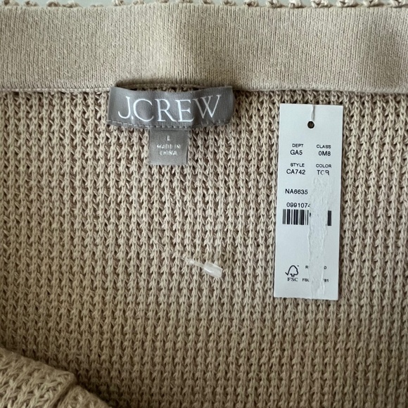 J. Crew Sweater mini skirt with crochet trim Size L - Picture 7 of 9